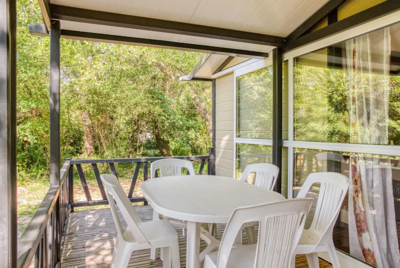 Chalet Confort 25M² 2 Chambres  - Terrasse Couverte - Climatisation