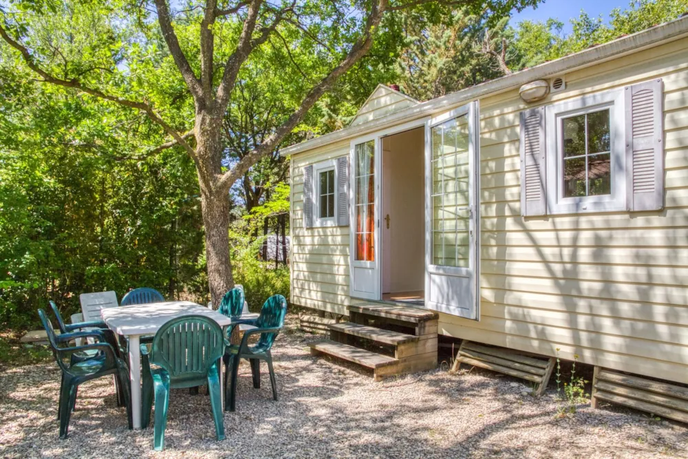 Huuraccommodatie(s) - Stacaravan 2 Slaapkamers 28M² - Schaduwrijke Staanplaats - Flower Camping Les Rives de l'Aygues