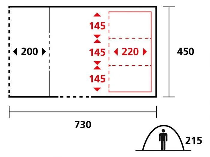 Tente Prêt À Camper 28 M² - Terrasse Semi-Couverte - Sans Sanitaire