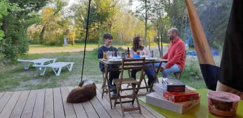 Location - Tente Prêt À Camper 28 M² - Terrasse Semi-Couverte - Sans Sanitaire - image n°3 - Flower Camping Les Rives de l'Aygues