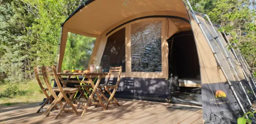 Location - Tente Prêt À Camper 28 M² - Terrasse Semi-Couverte - Sans Sanitaire - image n°4 - Flower Camping Les Rives de l'Aygues