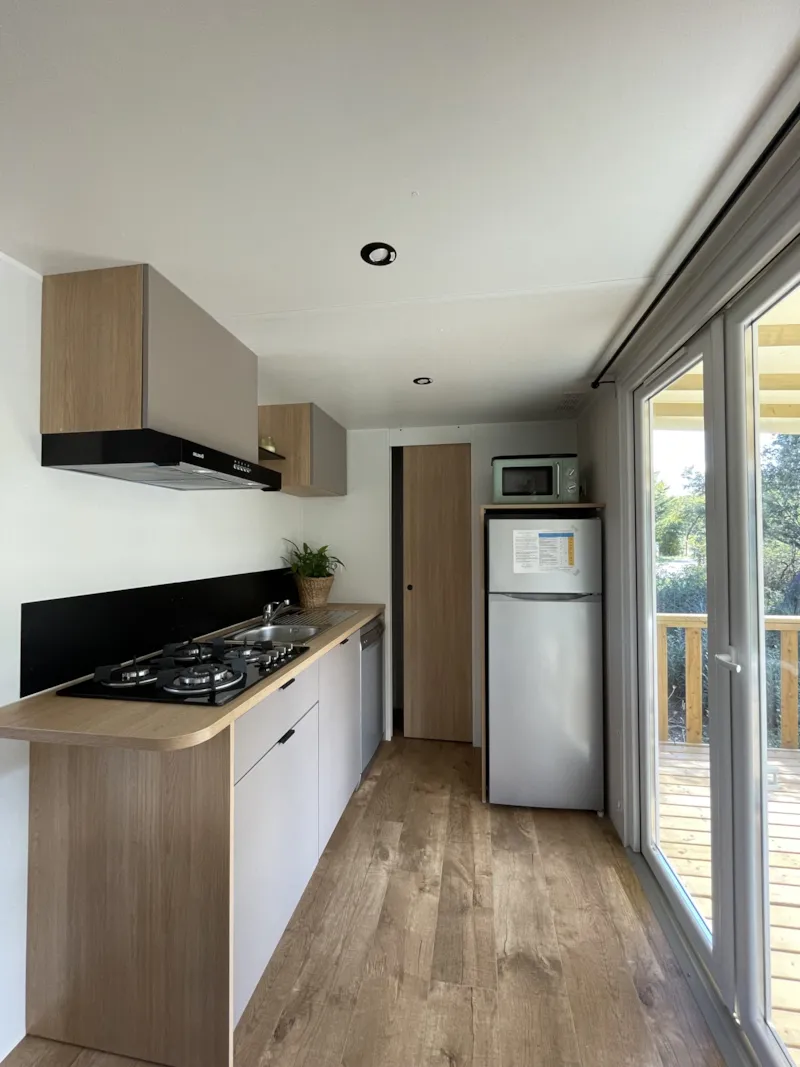 Mobil-Home Premium 29 M² 2 Chambres Terrasse Semi-Couverte + Climatisation + Lv   D