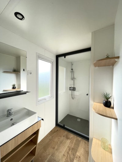 Mobile-home Premium 29 m² 2 bedrooms Half-covered terrace + air-conditioning + Dishwasher