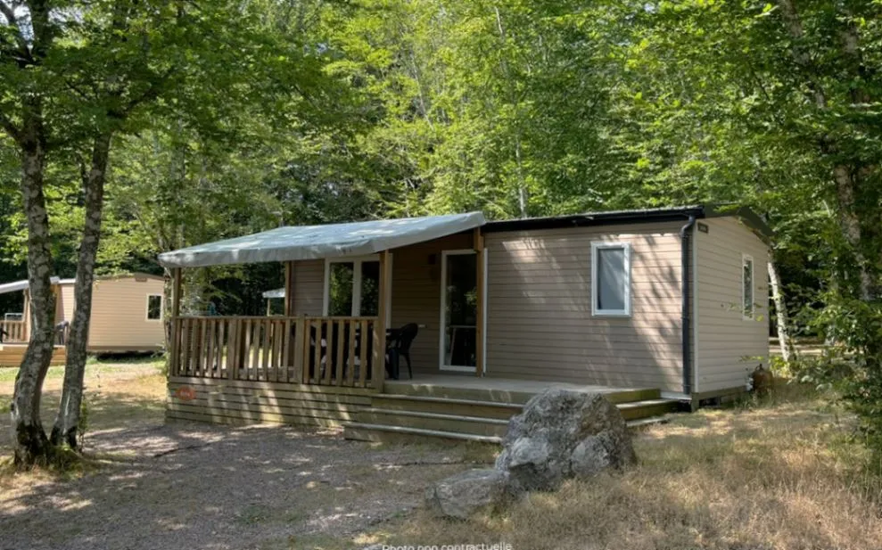 Location - Mobil-Home Premium Bord Etang - Camping de L'Etang du Merle