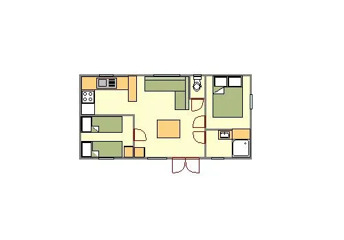 Location - Mobil Home Confort Louisiane - 30 M² - 2 Chambres - image n°2 - CAMPING LES CLOS