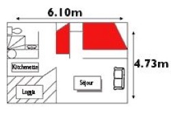 Mietunterkunft - Chalet 25M² - Camping Le Panoramic