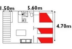 Mietunterkunft - Chalet 26M² - Camping Le Panoramic