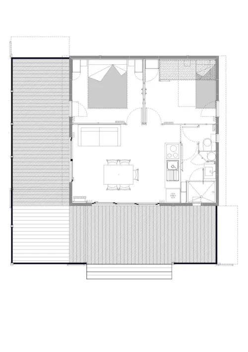 Mietunterkunft - Chalet Casane 35M² (Tv + Spüllmachine) Überdachte Terrasse 30M² - image n°9 - Camping Le Panoramic