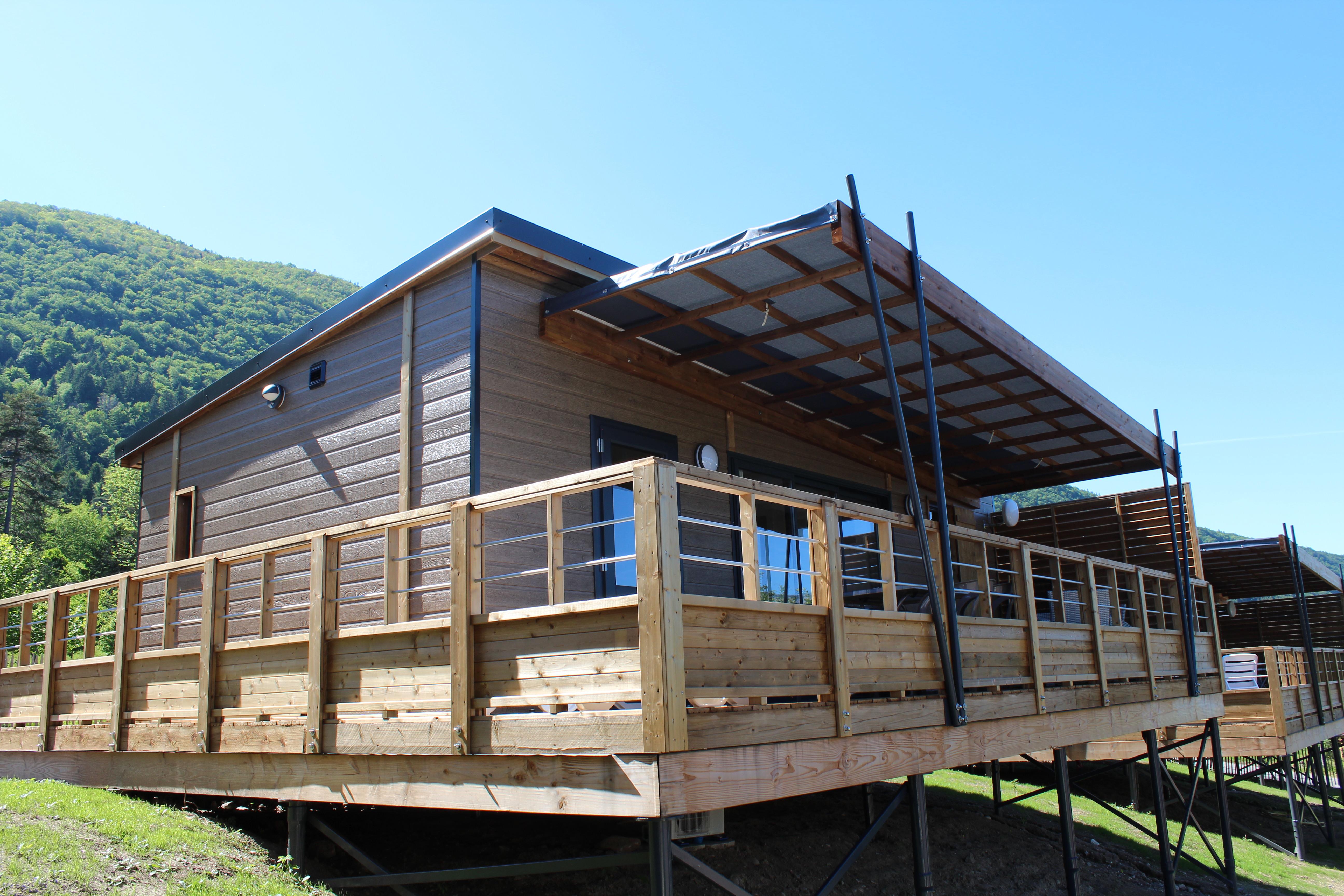 Mietunterkunft - Chalet Lanfonnet 35M² - Camping Le Panoramic