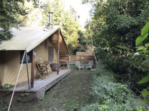 Locatif - Lodge Ruisseau 28m² - 2 bedrooms - Private Spa - kitchen - bathroom - Hôtel de Plein Air Suze Luxe Nature