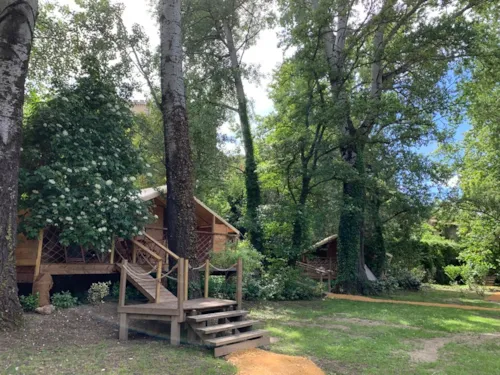 Accommodation - Lodge Clairière 25M² - 2 Bedrooms - Kitchen -Private Spa - image n°10 - Hôtel de Plein Air Suze Luxe Nature