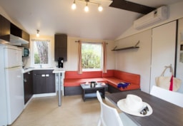 Mietunterkunft - Cottage Pins 2 Schlafzimmer Bois (Premium) - Camping Bois Soleil