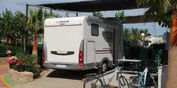 Stellplatz - Stellplatz Plata 70 - 85M²: Zelt/Wohnwagen Oder Wohnmobil + Fahrzeug +Strom - Camping Bravoplaya