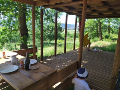Family perched hut