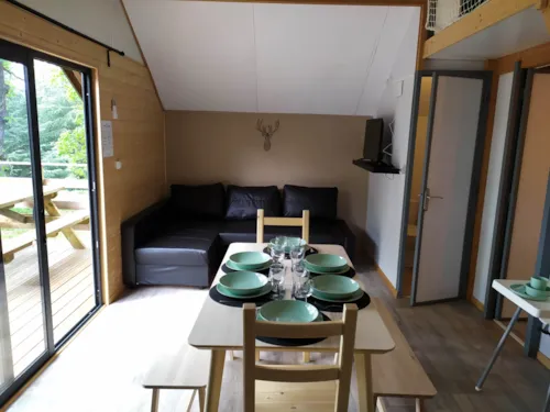Location - Chalet Famille + Kit Bébé Inclus - image n°4 - Camping du Domaine de Senaud