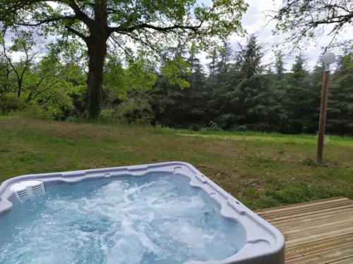 Location - Chalet Spa Avec Jacuzzi Privatif + Kit Bébé Inclus - image n°3 - Camping du Domaine de Senaud