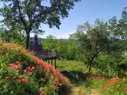 Location - Tente Suspendue Rubis - image n°7 - Camping du Domaine de Senaud
