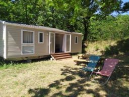 Accommodation - Comfort Mobile Home In The Shade With A View - Camping du Domaine de Senaud