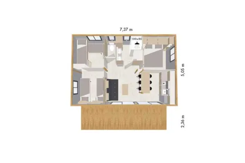 Location - Chalet 3 Chambres - image n°10 - Camping du Domaine de Senaud