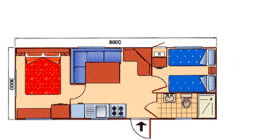 Mobile-home COTTAGE with air conditioning- beach service included for stay of min 7 nights — 7