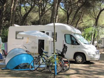 Stellplatz - Stellplatz Standard Wohnmobil < 6,50 Mt. + Strom 4 A - Camping Piomboni SRL