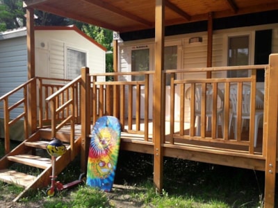 Mobile-home SOLE with air conditioning - beach service included for min 7 nights (2 beach beds + sunshade) — 1