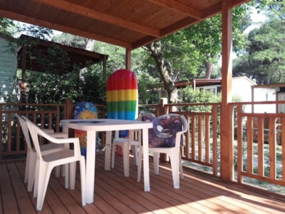 Mobile-home SOLE with air conditioning - beach service included for min 7 nights (2 beach beds + sunshade) — 2