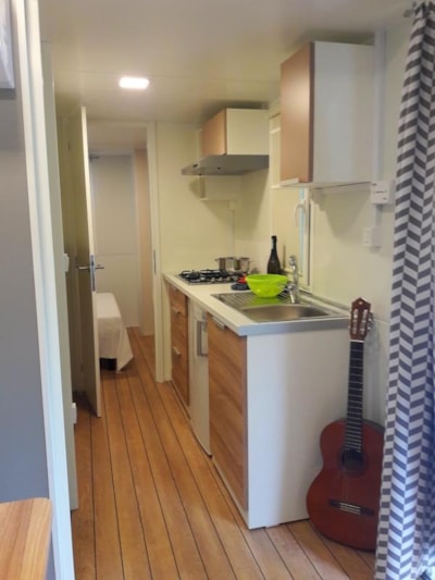 Mobile-home SOLE with air conditioning - beach service included for min 7 nights (2 beach beds + sunshade) — 3