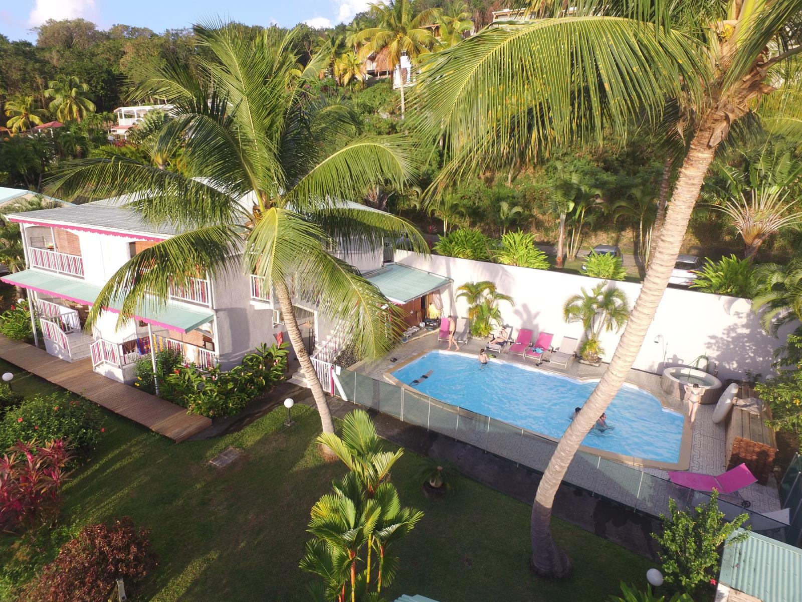 This rental is located on the French West Indies island of Guadeloupe where our campsite propose you its rentals, 2 bedrooms,  with a great sea view