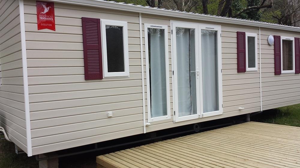 Location - Mobil-Home Riviere Ng Climatisé 34M2 - CAMPING DES TUNNELS