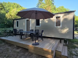 Locatif - Stacaravan VERGER clim 33m2 - CAMPING DES TUNNELS