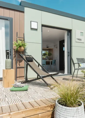 Mietunterkunft - Cottage Privilège Taos Ty Sterenn Avec Pergola Bioclimatique - Camping les Embruns