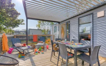 Mietunterkunft - V- Cottage Classique Ty Arvor Avec Pergola Bioclimatique - Camping les Embruns