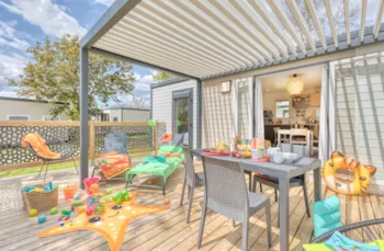 Mietunterkunft - Cottage Confort Ty Mabec'h Avec Pergola Bioclimatique - Camping les Embruns