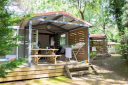 Accommodation - Chalet Access 2 Bedrooms - Camping Eden Villages Les Truffières de Dordogne - La Bouquerie
