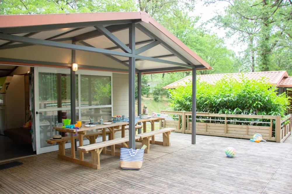 Location - Chalet Twin - Camping Eden Villages Les Truffières de Dordogne