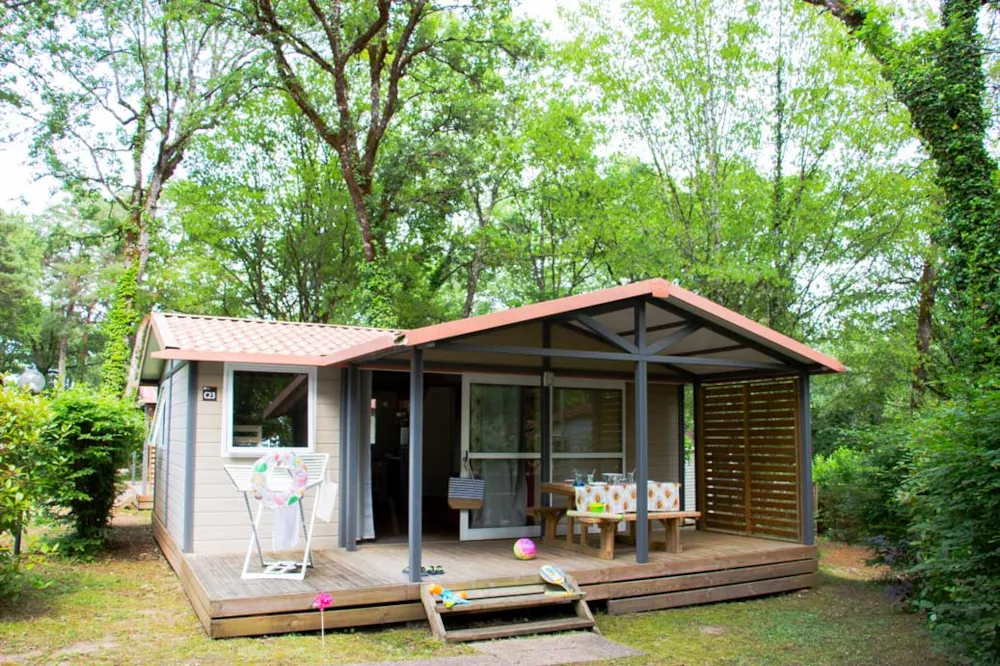 Location - Chalet Confort 3 Chambres - Camping Eden Villages Les Truffières de Dordogne