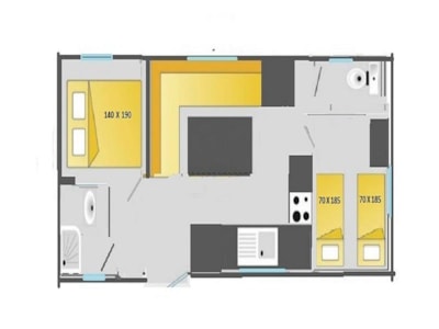 Mobil-home Classic 2 bedrooms