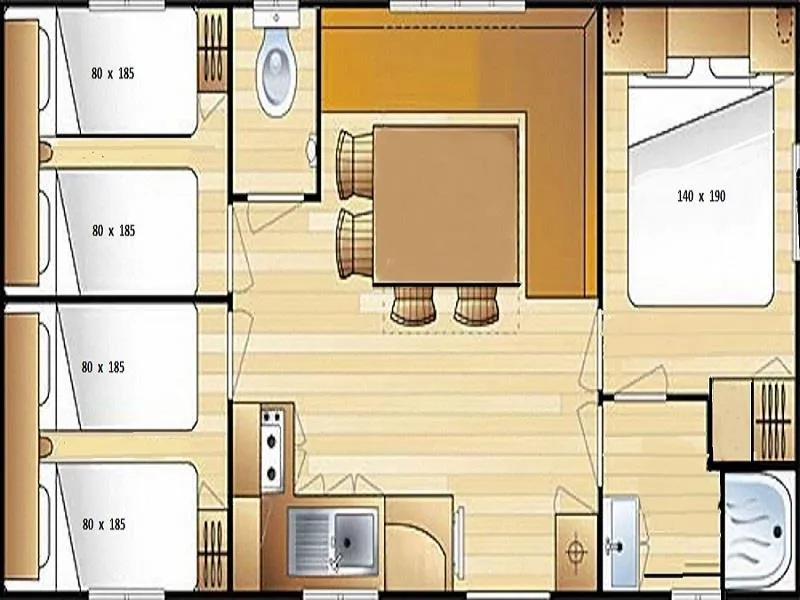 Mobil-Home 3 Chambres
