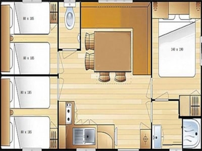 Mobil-home 3 bedrooms