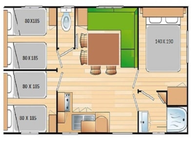 Mobil-home 3 bedrooms