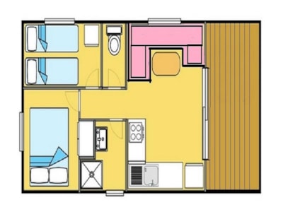Mobil-home Confort 2 bedrooms
