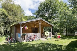 Huuraccommodatie(s) - Chalet En Bois Grand Confort Ty't Home 24Sqm - Camping Domaine de la Ville Huchet