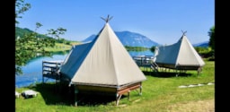 Location - Tipi Sur Pilotis - 2 Chambres - 18M² - Camping Lac du Lit du Roi