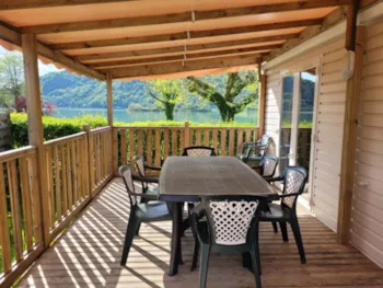 Mietunterkunft - Petit Resort - Seeblick -  27 M² - 3 Schlafzimmer - Clico Chic - Camping Lac du Lit du Roi
