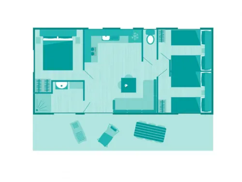 Huuraccommodatie(s) - Cottage Figuier - 34 M² - 3 Slaapkamers *** - image n°7 - YELLOH! VILLAGE - LA PLAINE