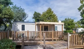 Mietunterkunft - Mobilheim  Comfort Xl - 35 M² - 2 Schlafzimmer- Erhöhte Terrasse - Klimaanlage - Barrierefrei - Camping Marvilla Parks - Domaine de Ker'Ys