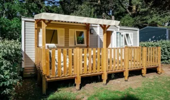 Mietunterkunft - Mobilheim  Comfort  - 28 M² - 3 Schlafzimmer- Erhöhte Terrasse - Camping Marvilla Parks - Domaine de Ker'Ys