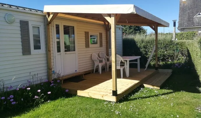 Mietunterkunft - Mobilheim Classic - 32 M² - 3 Schlafzimmer-  Terrasse - Camping Marvilla Parks - Domaine de Ker'Ys