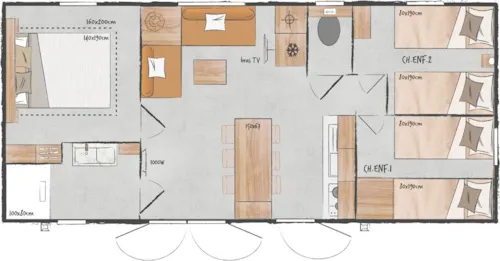 Accommodation - Cottage "Serpollet" 3 Bedrooms For 6 People - New 2026 - image n°8 - L'Escale Village
